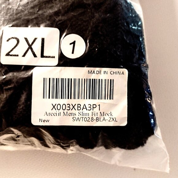 Men's Casual Button Mock-Neck Pullover Multi-Cable Sweater ~ Black (XL-2XL) NWT - Picture 13 of 13